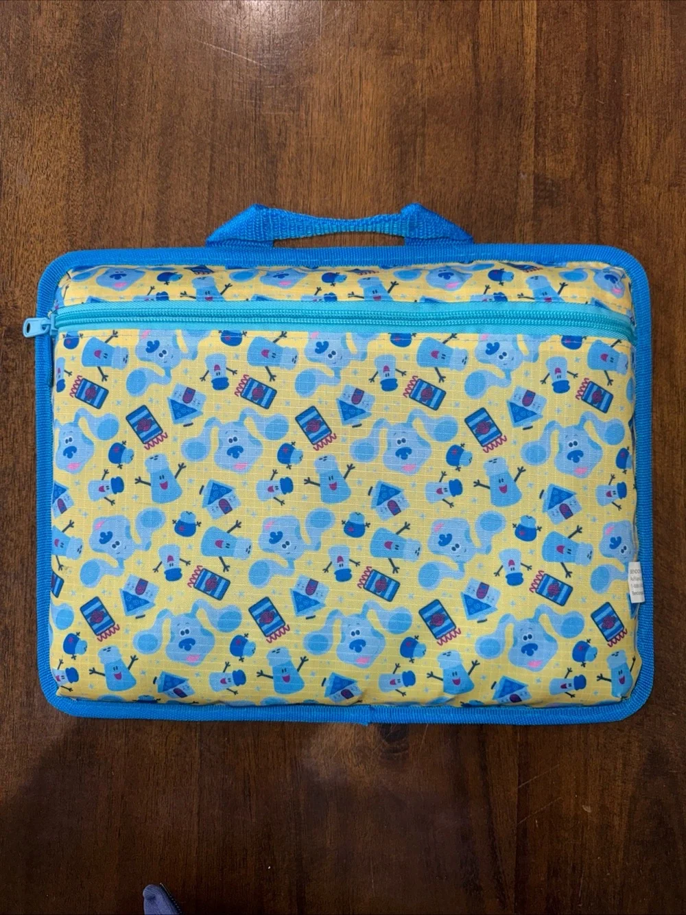 Blues Clues Lap Desk 13 x 10 Cushion Back with zipper pouch Blue Magenta